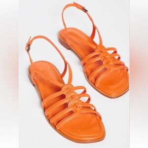 Schultz Octavia Flats Sandals Flame Orange 9B
